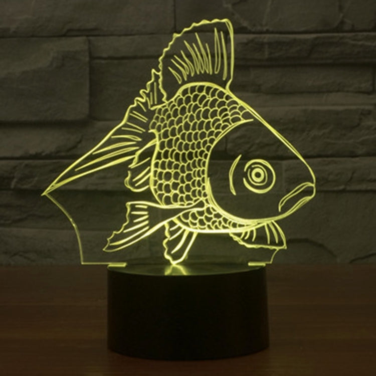 7 สีเปลี่ยนสี Creative Visual สเตอริโอโคมไฟโคมไฟตั้งโต๊ะ Night Light, Goldfish Style