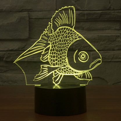 7 สีเปลี่ยนสี Creative Visual สเตอริโอโคมไฟโคมไฟตั้งโต๊ะ Night Light, Goldfish Style