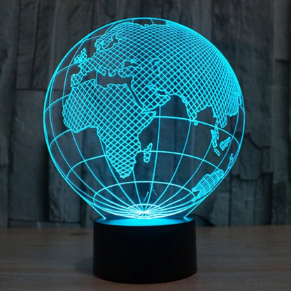 7 สีเปลี่ยนสี Creative Visual สเตอริโอโคมไฟโคมไฟตั้งโต๊ะ Night Light, European Globe Style