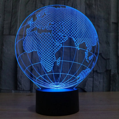 7 สีเปลี่ยนสี Creative Visual สเตอริโอโคมไฟโคมไฟตั้งโต๊ะ Night Light, European Globe Style