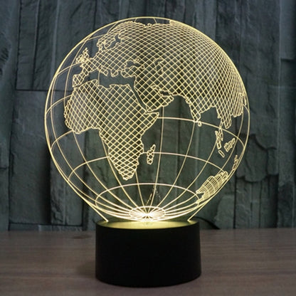 7 สีเปลี่ยนสี Creative Visual สเตอริโอโคมไฟโคมไฟตั้งโต๊ะ Night Light, European Globe Style