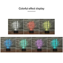 เชิงเทียนฐานสีดำ Creative 3D LED ไฟกลางคืนตกแต่งขับเคลื่อนโดย USB และแบตเตอรี่, Powered by USB and Battery