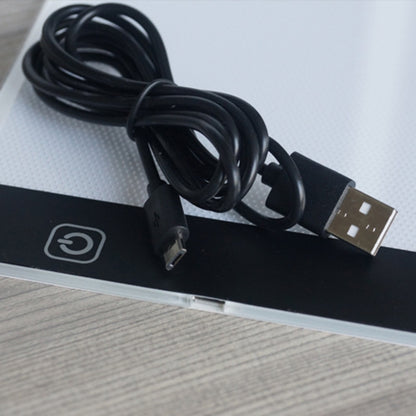 บางเฉียบขนาด A4 แบบพกพา USB LED Artcraft Tracing กล่องไฟคัดลอกบอร์ดการควบคุมความสว่างสำหรับศิลปินวาดภาพร่างภาพเคลื่อนไหวและการดู X-ray, Brightness Control