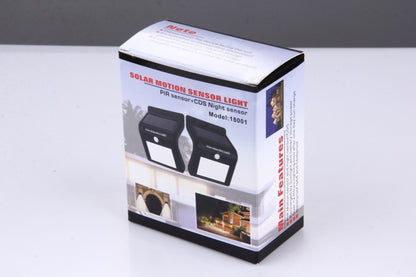 ไฟ LED 8 ดวง Solar Motion Sensor โคมไฟติดผนังพร้อมแผงโซลาร์เซลล์, 8 LEDs White Light
