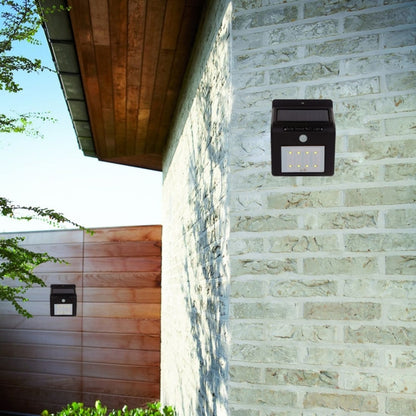 ไฟ LED 8 ดวง Solar Motion Sensor โคมไฟติดผนังพร้อมแผงโซลาร์เซลล์, 8 LEDs White Light