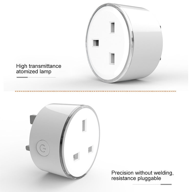 10A RGB ไฟฉาก WiFi รีโมทคอนโทรล ซ็อกเก็ตอัจฉริยะทำงานร่วมกับ Alexa และ Google Home, AC 220-240V, ปลั๊ก UK, XS-SSC03