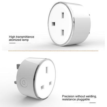 10A RGB ไฟฉาก WiFi รีโมทคอนโทรล ซ็อกเก็ตอัจฉริยะทำงานร่วมกับ Alexa และ Google Home, AC 220-240V, ปลั๊ก UK, XS-SSC03
