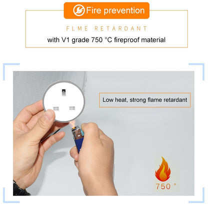 10A RGB ไฟฉาก WiFi รีโมทคอนโทรล ซ็อกเก็ตอัจฉริยะทำงานร่วมกับ Alexa และ Google Home, AC 220-240V, ปลั๊ก UK, XS-SSC03