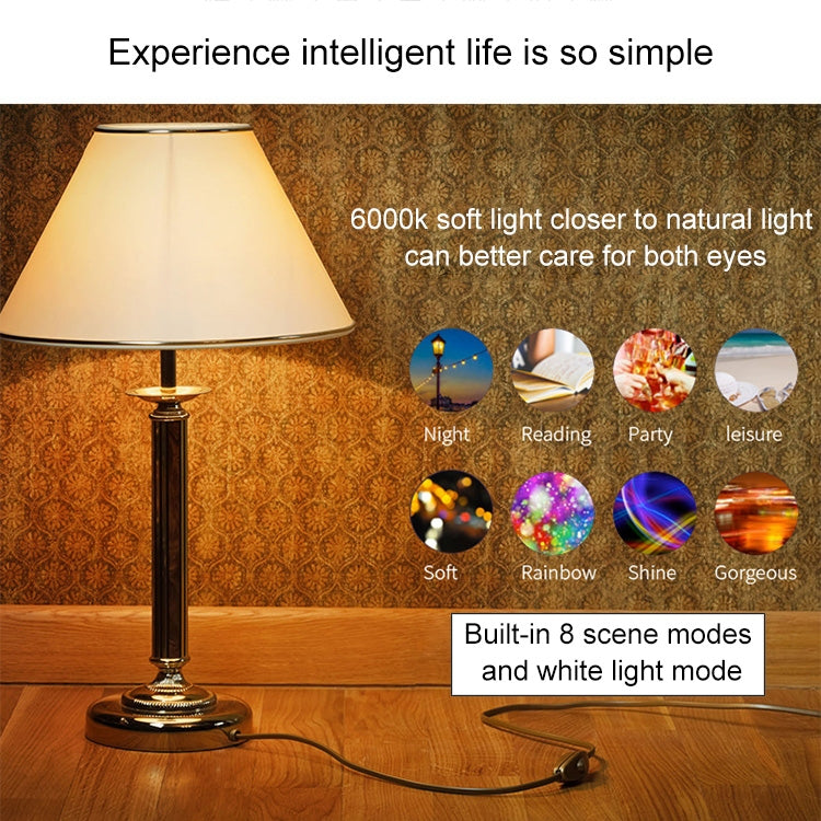 หลอดไฟ LED 6000K ใช้งานได้กับ Alexa และ Google Home, AC 85-265V
