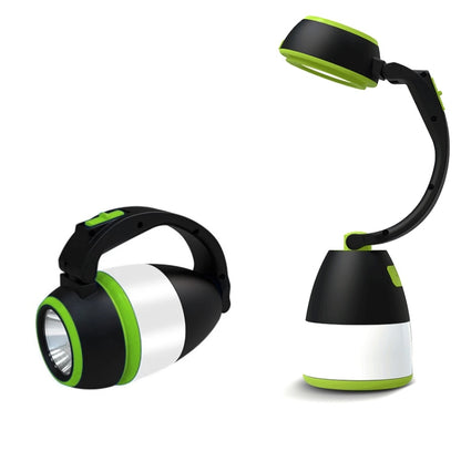 L001 5W USB ชาร์จมือถือโคมไฟตั้งแคมป์ LED พร้อมฟังก์ชั่น Power Bank (สีเขียว)
