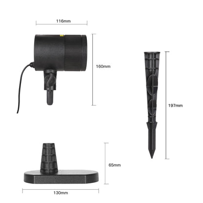 โคมไฟกลางแจ้งขนาดเล็กเลเซอร์สีแดง + เขียวแบบไดนามิก, CMF-A103