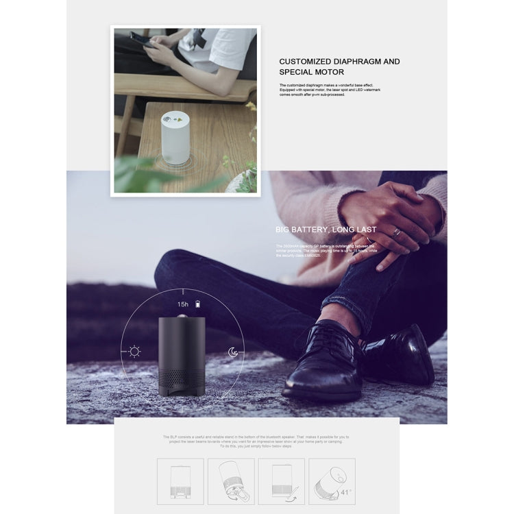 Blinblin Major 1 6W ชาร์จ USB แบบพกพา RGB เลเซอร์โปรเจคเตอร์ลำโพงเสียงสเตอริโอ Bluetooth