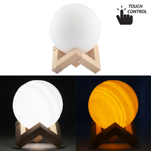 การชาร์จ USB ไฟกลางคืน LED ประหยัดพลังงาน 2 สีพร้อมฐานยึดไม้, Touch Control 2-Color(10cm)