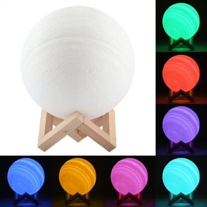 การชาร์จ USB 7 สีเปลี่ยนไฟกลางคืน LED ประหยัดพลังงานพร้อมฐานยึดไม้, Patted 7-Color(18cm)