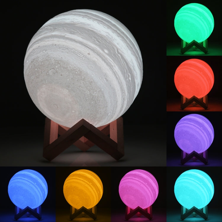 การชาร์จ USB 7 สีเปลี่ยนไฟกลางคืน LED ประหยัดพลังงานพร้อมฐานยึดไม้, Patted 7-Color(18cm)