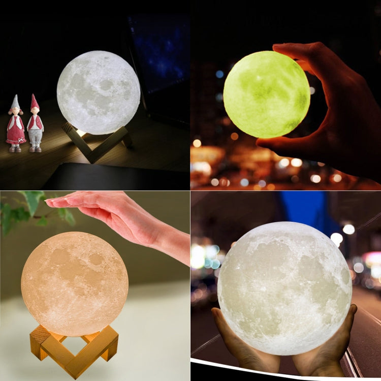 การชาร์จ USB 7 สีเปลี่ยนไฟกลางคืน LED ประหยัดพลังงานพร้อมฐานยึดไม้, Patted 7-Color(18cm)