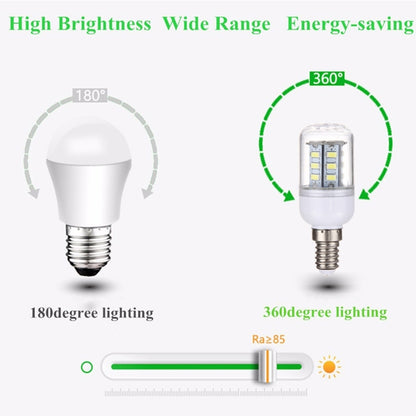 E14 2.5W 24 LEDs หลอดไฟ LED ข้าวโพด LED SMD 5730, AC 110-220V, AC 110-220V