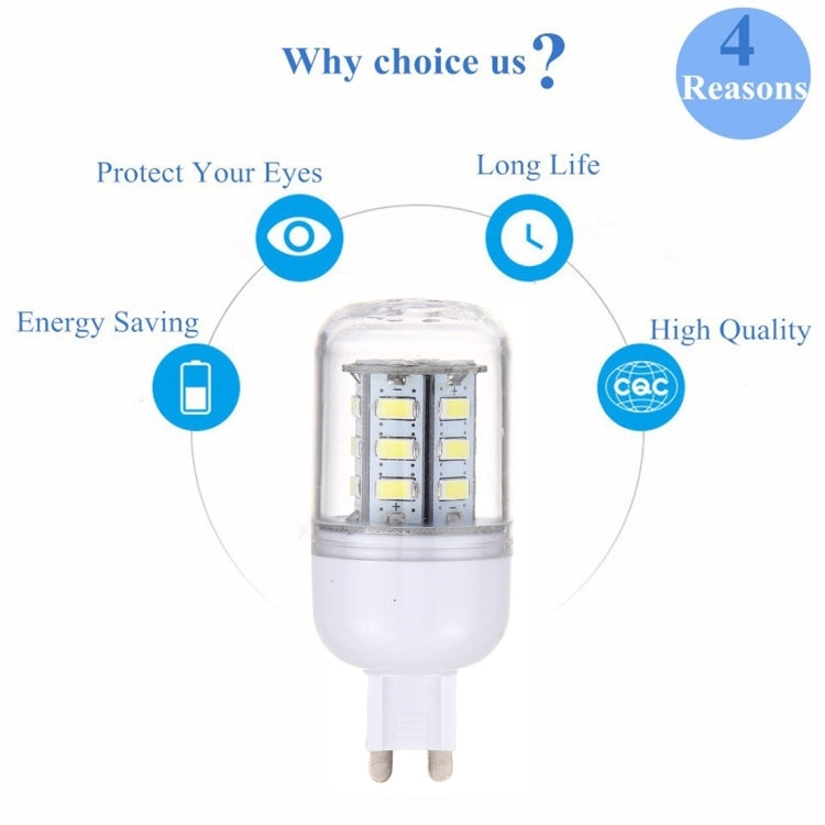 G9 2.5W 24 LEDs หลอดไฟ LED ข้าวโพด LED SMD 5730, AC 110-220V, AC 110-220V