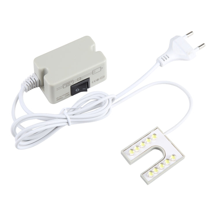 10 LEDs โคมไฟจักรเย็บผ้ารูปตัว U ไฮไลท์แม่เหล็กทำงานโคมไฟประหยัดพลังงาน
