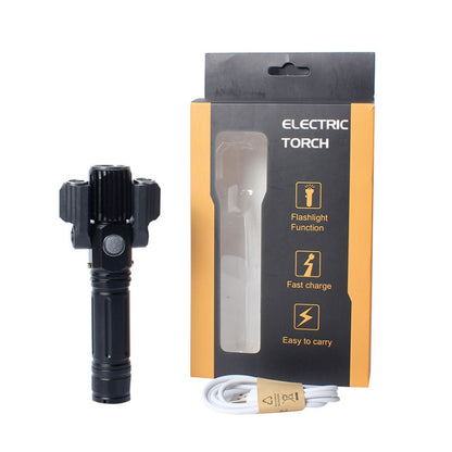 KS-737 การชาร์จ USB กันน้ำ T6 + XPE Zoomable LED ไฟฉายพร้อม 4 โหมด, KS-737