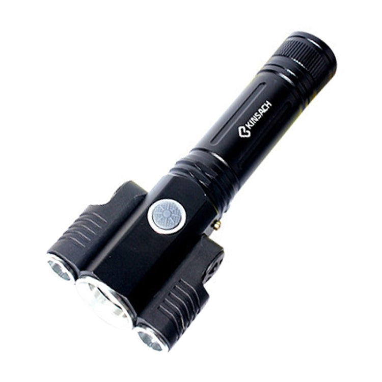 KS-739 ชาร์จ USB กันน้ำ T6 + XPE ไฟฉาย LED โฟกัสคงที่พร้อม 4 โหมดและแบตเตอรี่ลิเธียม 18650, KS-739 (&18650)