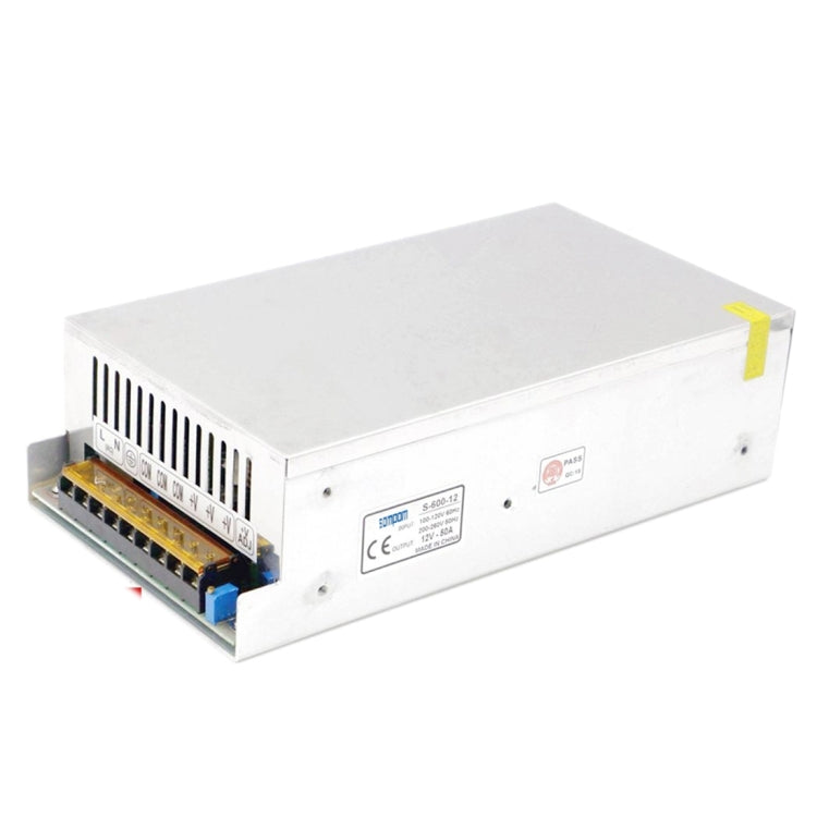 SOMPOM S-600-12 600W 12V 50A ไดร์เวอร์เปลือกเหล็ก ไฟ LED Strip Lighting Monitor แหล่งจ่ายไฟ, 600W 50A