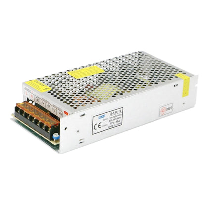 SOMPOM S-180-12 180W 12V 15A ไดร์เวอร์เปลือกเหล็ก ไฟ LED Strip Lighting หน้าจอ แหล่งจ่ายไฟ, 180W 15A