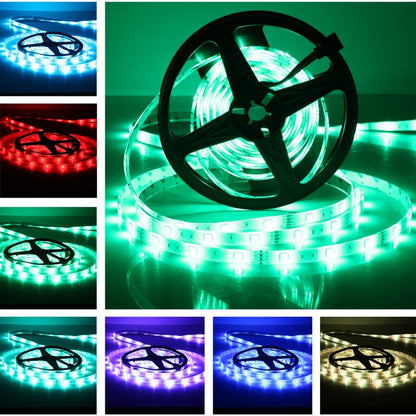 ไฟ LED 5 เมตร 150 ดวง SMD 5050 IP65 แถบไฟ RGB Bluetooth กันน้ำพร้อมรีโมทคอนโทรล 24 ปุ่มปลั๊ก EU, 5m 150 LEDs IP65