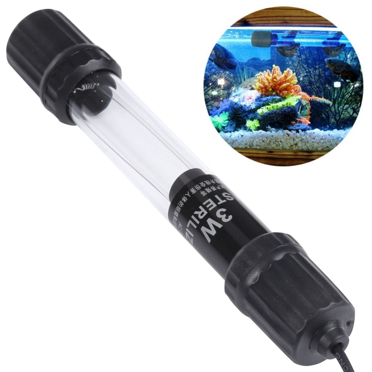 UV-003 3W หลอดไฟฆ่าเชื้อโรคอัลตราไวโอเลตสำหรับ พิพิธภัณฑ์สัตว์น้ำ ปลั๊ก EU, 3W