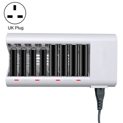เครื่องชาร์จแบตเตอรี่ 100-240V 8 ช่องสำหรับแบตเตอรี่ AA และ AAA, ปลั๊ก UK