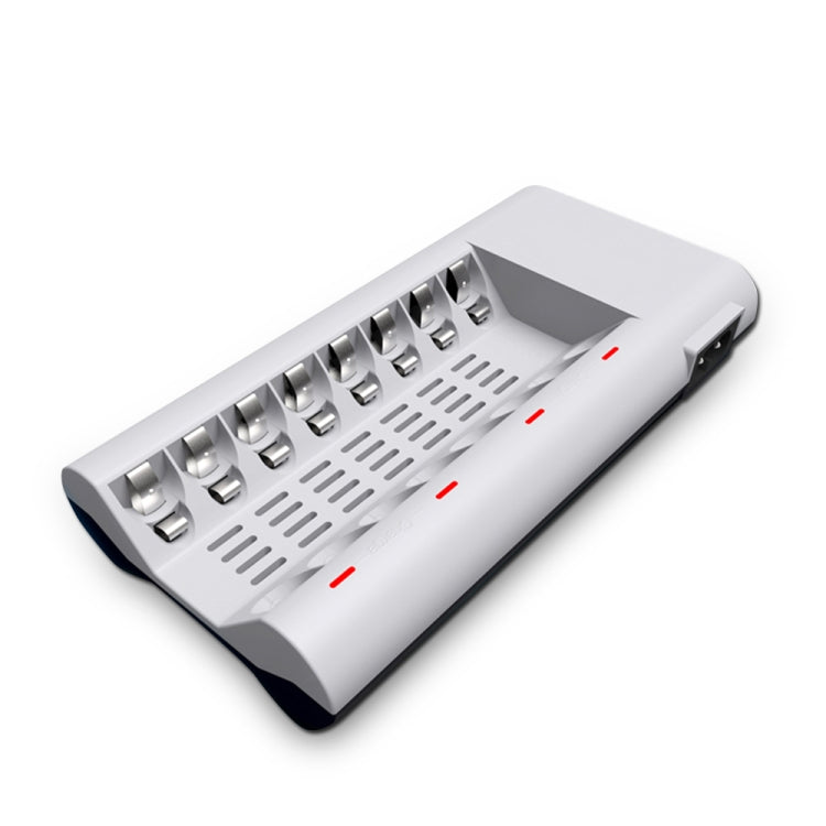 เครื่องชาร์จแบตเตอรี่ 100-240V 8 ช่องสำหรับแบตเตอรี่ AA และ AAA, ปลั๊ก UK