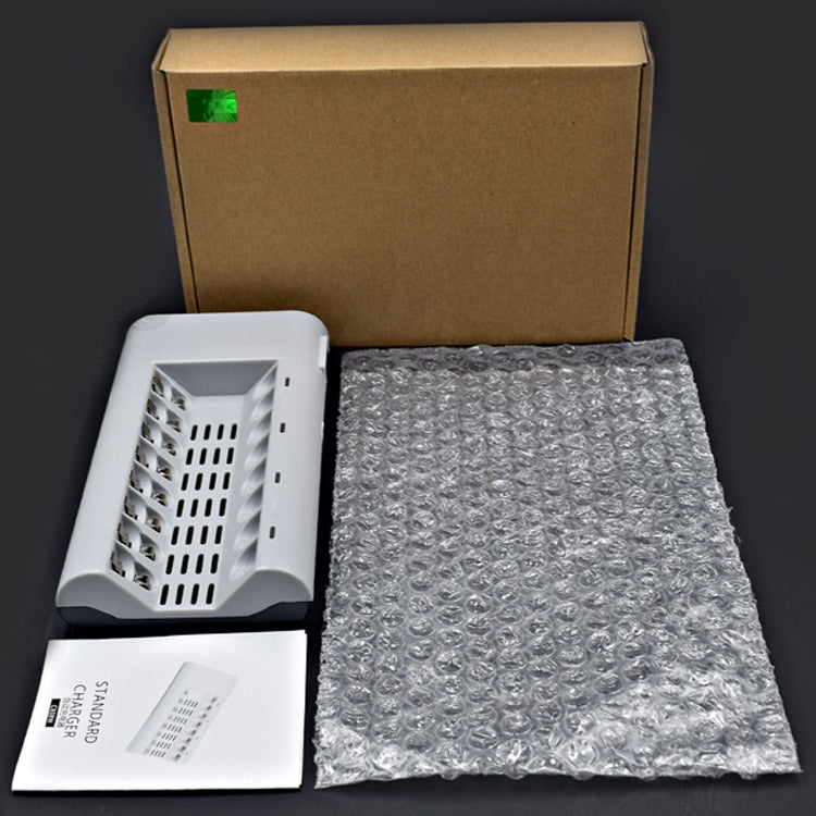 เครื่องชาร์จแบตเตอรี่ 100-240V 8 ช่องสำหรับแบตเตอรี่ AA และ AAA, ปลั๊ก UK