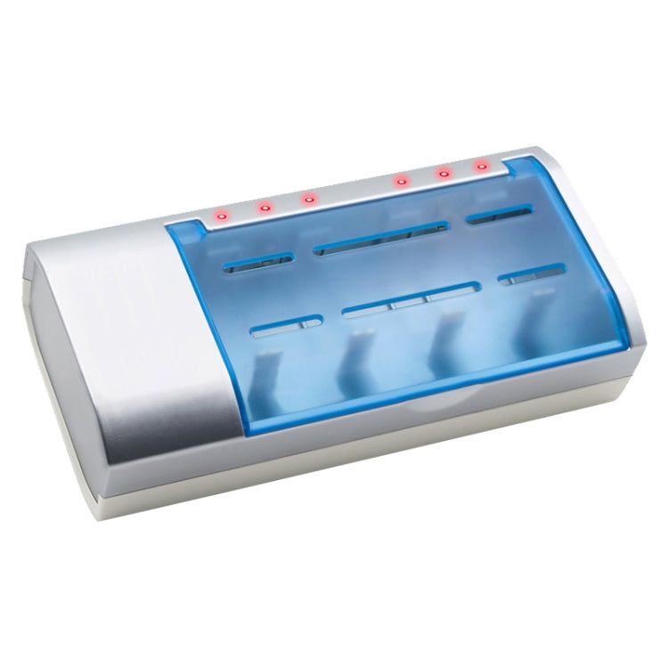 เครื่องชาร์จแบตเตอรี่ AC 100-240V 4 ช่องสำหรับแบตเตอรี่ขนาด AA และ AAA และ C / D, ปลั๊ก US