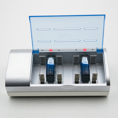 เครื่องชาร์จแบตเตอรี่ AC 100-240V 4 ช่องสำหรับแบตเตอรี่ขนาด AA และ AAA และ C / D, ปลั๊ก US