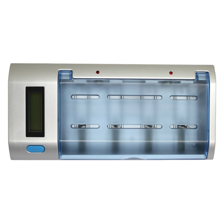 เครื่องชาร์จแบตเตอรี่ AC 100-240V 4 ช่องสำหรับแบตเตอรี่ขนาด AA และ AAA และ C / D พร้อมจอแสดงผล LCD ปลั๊ก AU