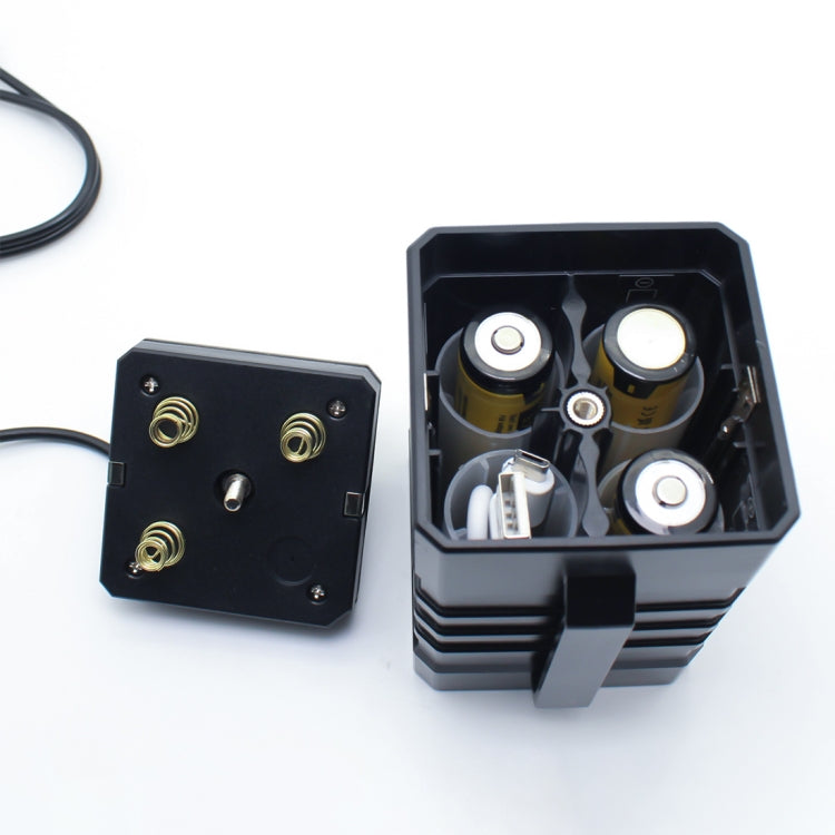 3 ส่วน 18650/26650 IPX7 กันน้ำกล่องแบตเตอรี่ 12v รอบหัว & 5v USB Connector แรงดันไฟฟ้าขาออกไม่รวมแบตเตอรี่, 12v