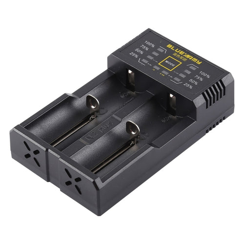 เครื่องชาร์จแบตเตอรี่อัจฉริยะ Micro USB N2 PLUS พร้อมไฟแสดงสถานะสำหรับแบตเตอรี่ 26650, 18650,18500, 14500, 16340(RCR123) IMR / Li-on หรือแบตเตอรี่ AA, AAA, AAAA, C Ni-MH / Ni-Cd