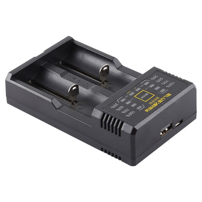 เครื่องชาร์จแบตเตอรี่อัจฉริยะ Micro USB N2 PLUS พร้อมไฟแสดงสถานะสำหรับแบตเตอรี่ 26650, 18650,18500, 14500, 16340(RCR123) IMR / Li-on หรือแบตเตอรี่ AA, AAA, AAAA, C Ni-MH / Ni-Cd