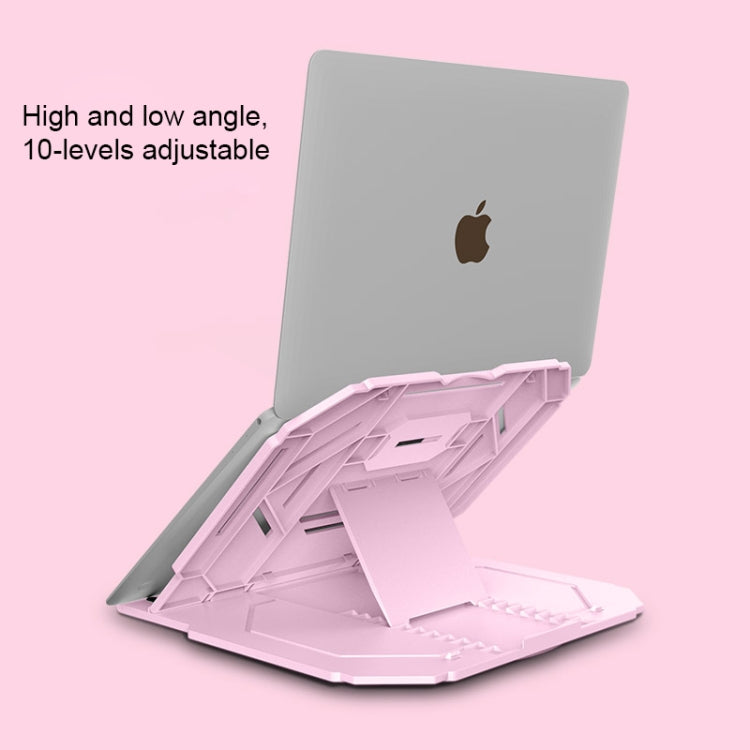 T3 Multi-function Hollow Design Cooling Bracket พร้อมมุมปรับได้ 10 ระดับสำหรับโน้ตบุ๊ก, MacBook, iPad, โทรศัพท์มือถือ, T3 (Black), T3 (White)
