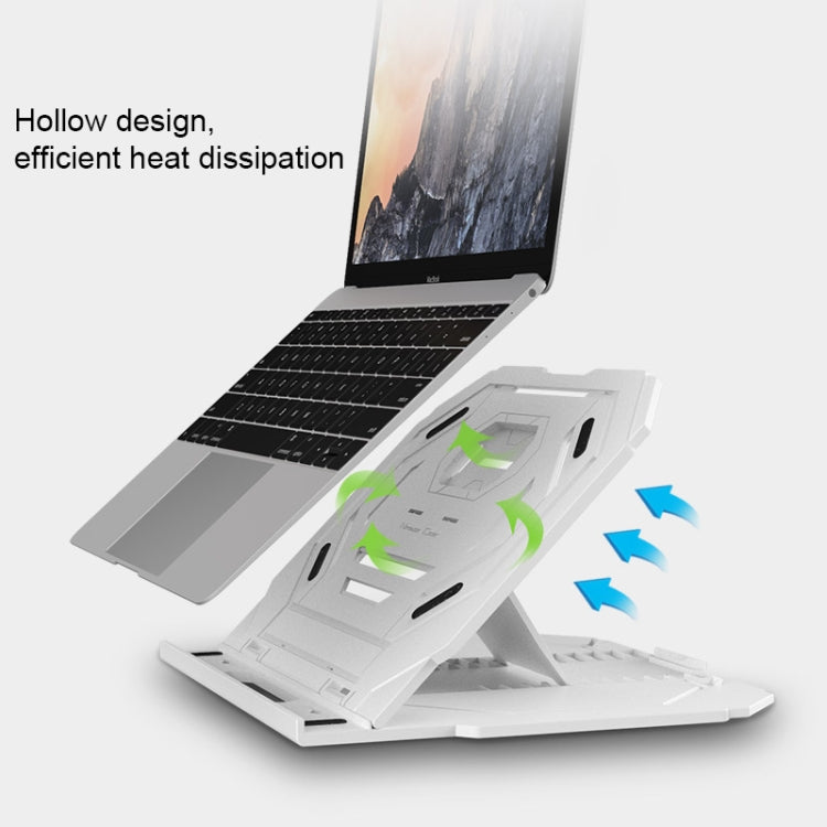 T3 Multi-function Hollow Design Cooling Bracket พร้อมมุมปรับได้ 10 ระดับสำหรับโน้ตบุ๊ก, MacBook, iPad, โทรศัพท์มือถือ, T3 (Black), T3 (White)
