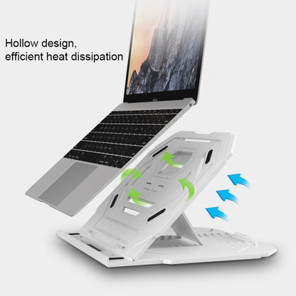 T3 Multi-function Hollow Design Cooling Bracket พร้อมมุมปรับได้ 10 ระดับสำหรับโน้ตบุ๊ก, MacBook, iPad, โทรศัพท์มือถือ, T3 (Black), T3 (White)