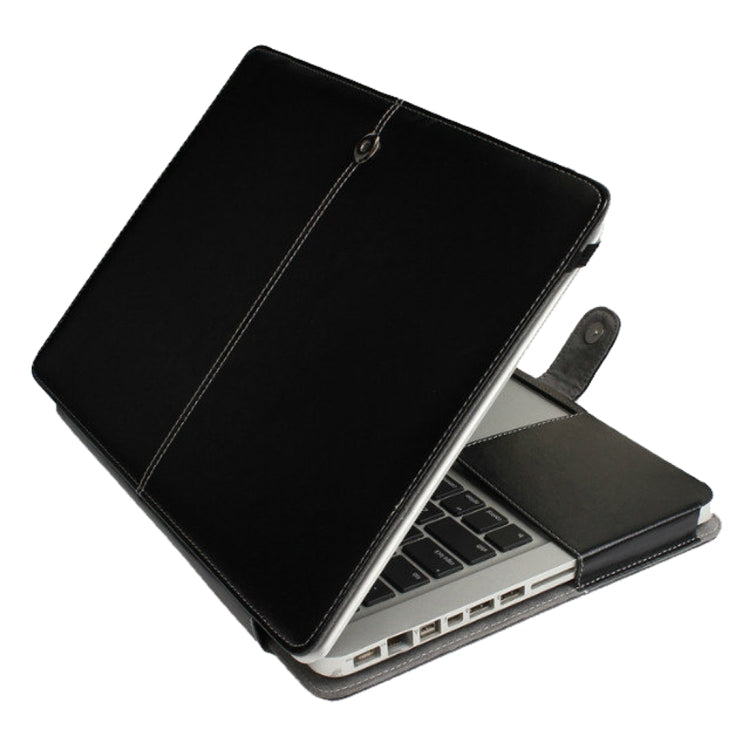 สำหรับ Macbook Pro 15.4 นิ้วแล็ปท็อปพื้นผิวม้าบ้าซองหนังพลิกแนวนอน