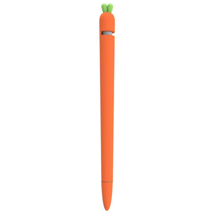 LOVE MEI สำหรับ Apple ดินสอ 1 แครอทรูปร่างปากกาสไตลัสซิลิโคนป้องกันเคส, For Apple Pencil 1
