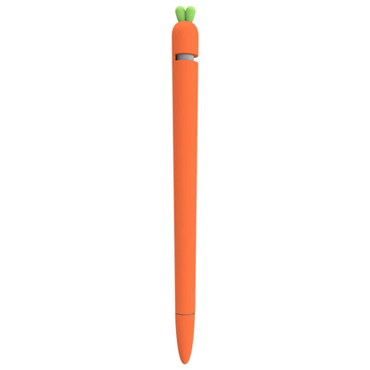 LOVE MEI สำหรับ Apple ดินสอ 1 แครอทรูปร่างปากกาสไตลัสซิลิโคนป้องกันเคส, For Apple Pencil 1