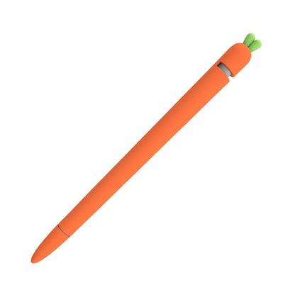 LOVE MEI สำหรับ Apple ดินสอ 1 แครอทรูปร่างปากกาสไตลัสซิลิโคนป้องกันเคส, For Apple Pencil 1