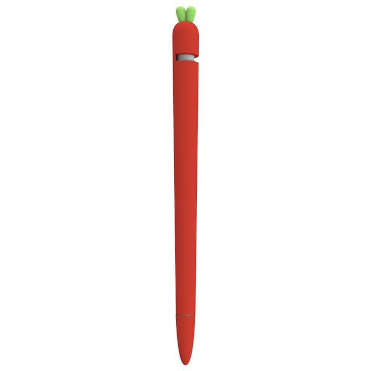 LOVE MEI สำหรับ Apple ดินสอ 1 แครอทรูปร่างปากกาสไตลัสซิลิโคนป้องกันเคส, For Apple Pencil 1