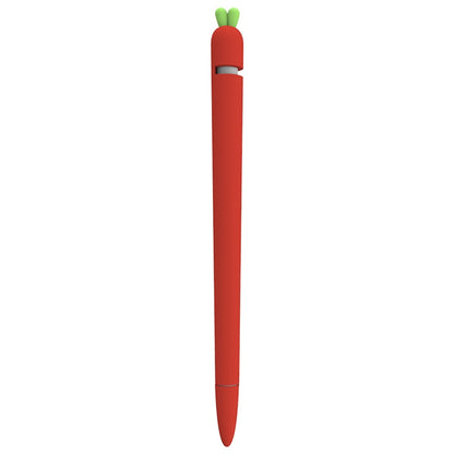 LOVE MEI สำหรับ Apple ดินสอ 1 แครอทรูปร่างปากกาสไตลัสซิลิโคนป้องกันเคส, For Apple Pencil 1