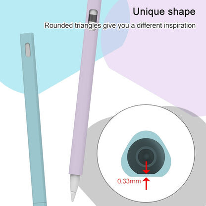 LOVE MEI สำหรับ Apple ดินสอ 1 สามเหลี่ยมรูปร่างปากกาสไตลัสซิลิโคนป้องกันเคส, For Apple Pencil 1