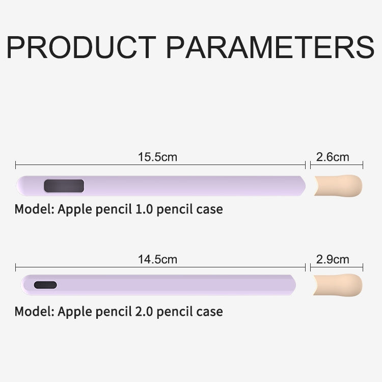 LOVE MEI สำหรับ Apple ดินสอ 2 ลายปากกาสไตลัสซิลิโคนป้องกันเคส, For Apple Pencil 2