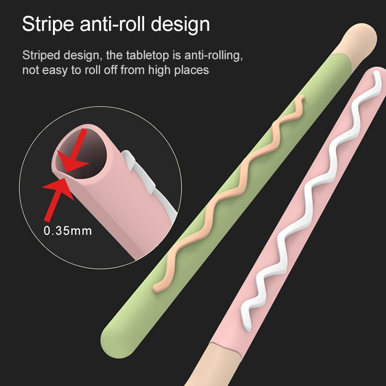 LOVE MEI สำหรับ Apple ดินสอ 2 ลายปากกาสไตลัสซิลิโคนป้องกันเคส, For Apple Pencil 2